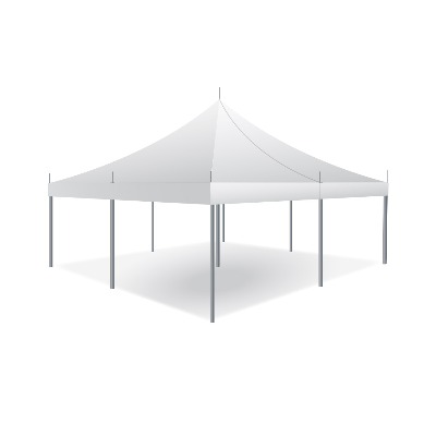 Backyard wedding rentals 20x20 pole tent for outdoor wedding ceremony