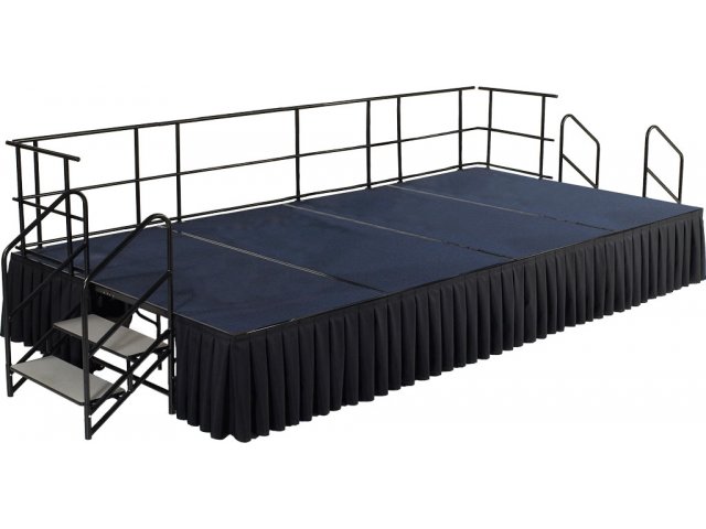 Backyard wedding rentals stage platform for band, DJ, or wedding party