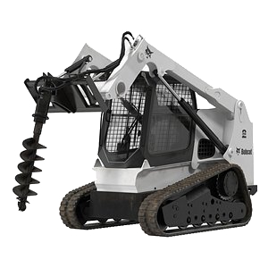 Bobcat with Auger Attachment