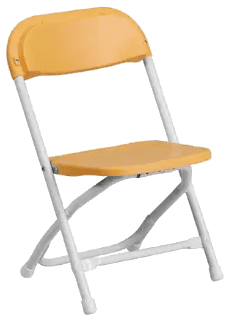 Kids Plastic Folding Chair - Yellow Equipment Rentals Chattanooga